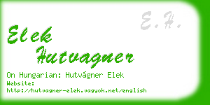 elek hutvagner business card